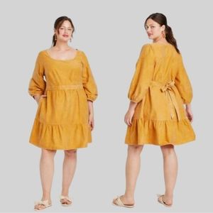 NWT Ava & Viv Balloon 3/4 Sleeve A Line Dress